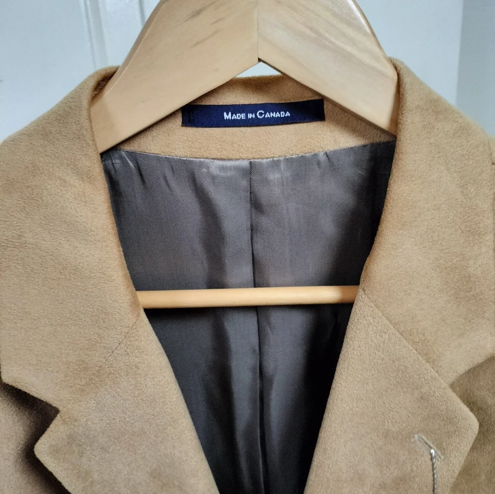 NWT RALPH Ralph Lauren 42R Tan Faux Suede‎ Sport Coat Made in Canada Dillard’s